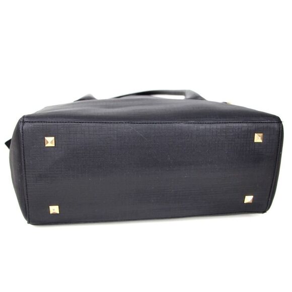 Dagne Dover BLACK COATED LEATHER BUSINESS SHOULDER BAG HANDBAG TOTE HOBO PURSE - Picture 5 of 14